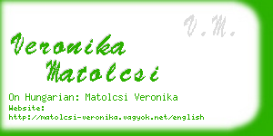 veronika matolcsi business card